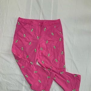 LILLY PULITZER Cropped Pink Pants, 10